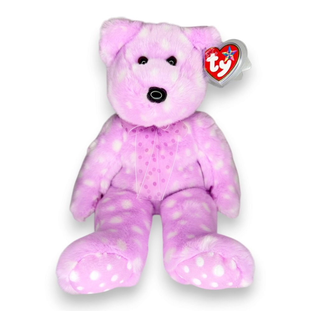Bravo the Bear | Pretty Pink Sweetheart | Mint Heart Tag TY Beanie Buddy